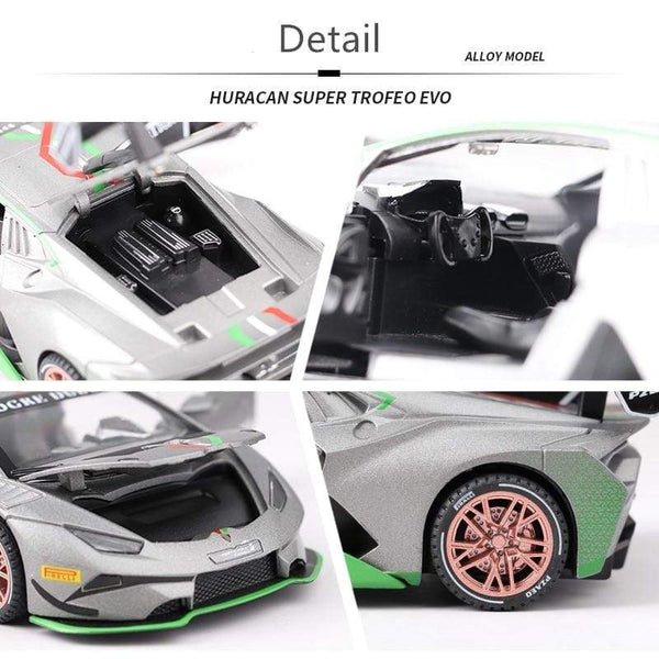 Planet Gates 1:32 HURACAN ST EVO Alloy Sports Car Model Diecast & Toy Vehicle Metal Toy Car Model Simulation Sound Light Collection Kids Gift