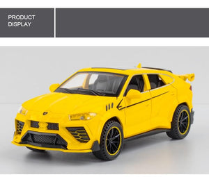 Planet Gates 1/32 Lamborghini Urus Car Model Simulation Alloy Pull Back Car Boy Metal Sound And Light Toy Car Collection Ornaments Gift