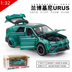 Planet Gates 1/32 Lamborghini Urus Car Model Simulation Alloy Pull Back Car Boy Metal Sound And Light Toy Car Collection Ornaments Gift