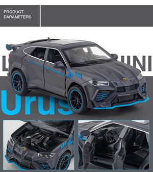 Planet Gates 1/32 Lamborghini Urus Car Model Simulation Alloy Pull Back Car Boy Metal Sound And Light Toy Car Collection Ornaments Gift