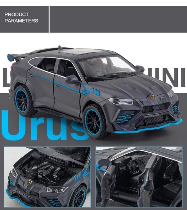 Planet Gates 1/32 Lamborghini Urus Car Model Simulation Alloy Pull Back Car Boy Metal Sound And Light Toy Car Collection Ornaments Gift