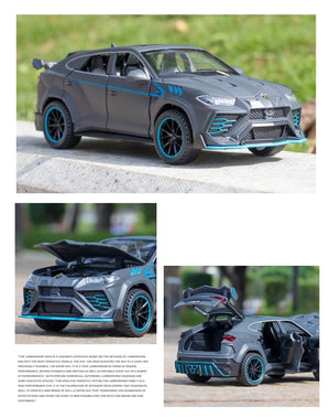 Planet Gates 1/32 Lamborghini Urus Car Model Simulation Alloy Pull Back Car Boy Metal Sound And Light Toy Car Collection Ornaments Gift