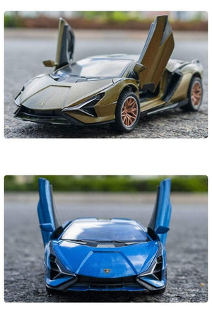 Planet Gates 1:32 Lamborghinis Sian FKP37 Car Alloy Sports Car Model Diecast Sound Super Racing Lifting Tail Hot Car Wheel For Children Gifts