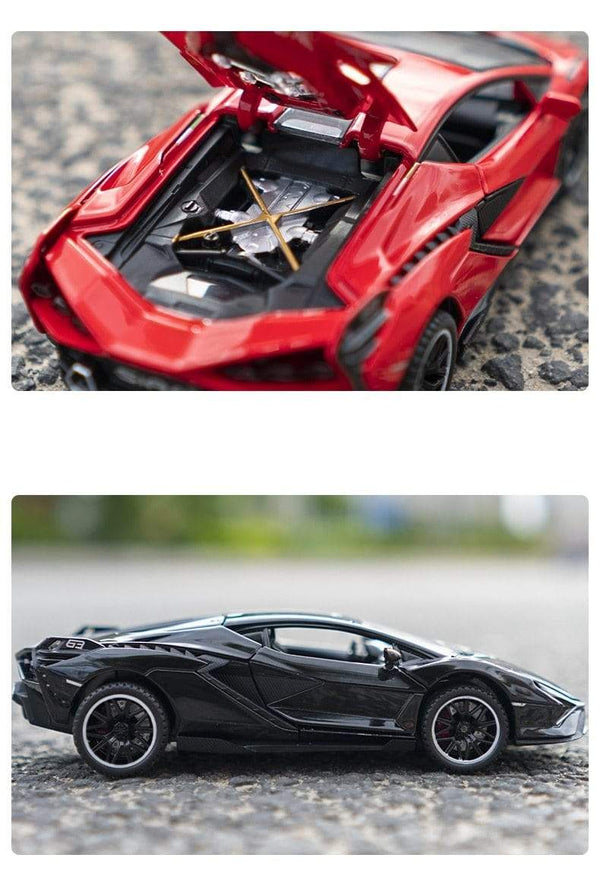 Planet Gates 1:32 Lamborghinis Sian FKP37 Car Alloy Sports Car Model Diecast Sound Super Racing Lifting Tail Hot Car Wheel For Children Gifts