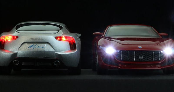 Planet Gates 1:32 Maserati Alfieri Alloy Sports Car Model Diecasts Metal Toy Vehicles Car Model Sound and Light High Simulation Kids Toy Gift