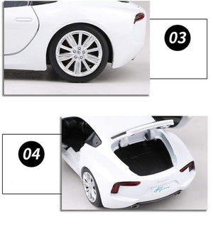 Planet Gates 1:32 Maserati Alfieri Alloy Sports Car Model Diecasts Metal Toy Vehicles Car Model Sound and Light High Simulation Kids Toy Gift