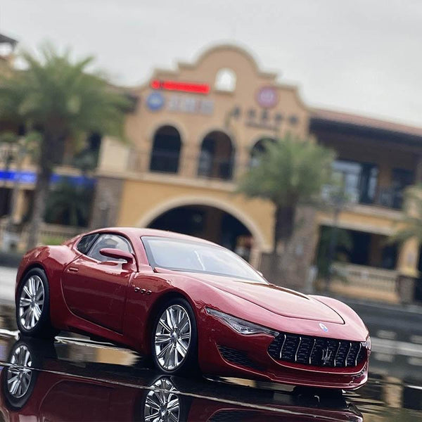 Planet Gates 1:32 Maserati Alfieri Alloy Sports Car Model Diecasts Metal Toy Vehicles Car Model Sound and Light High Simulation Kids Toy Gift