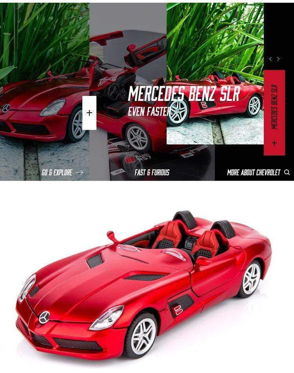 Planet Gates 1:32 Mercedes-Benz Slr Car Model Convertible Mclaren Super Sports Car Toy Car Model Simulation Ornaments Alloy Toy Car Boy Gift