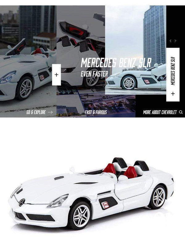 Planet Gates 1:32 Mercedes-Benz Slr Car Model Convertible Mclaren Super Sports Car Toy Car Model Simulation Ornaments Alloy Toy Car Boy Gift