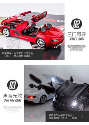 Planet Gates 1:32 Mercedes-Benz Slr Car Model Convertible Mclaren Super Sports Car Toy Car Model Simulation Ornaments Alloy Toy Car Boy Gift