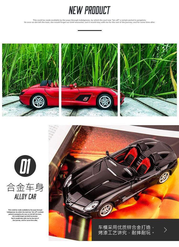 Planet Gates 1:32 Mercedes-Benz Slr Car Model Convertible Mclaren Super Sports Car Toy Car Model Simulation Ornaments Alloy Toy Car Boy Gift