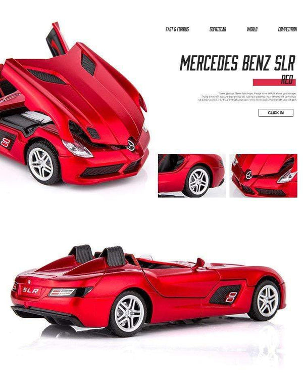 Planet Gates 1:32 Mercedes-Benz Slr Car Model Convertible Mclaren Super Sports Car Toy Car Model Simulation Ornaments Alloy Toy Car Boy Gift