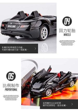 Planet Gates 1:32 Mercedes-Benz Slr Car Model Convertible Mclaren Super Sports Car Toy Car Model Simulation Ornaments Alloy Toy Car Boy Gift