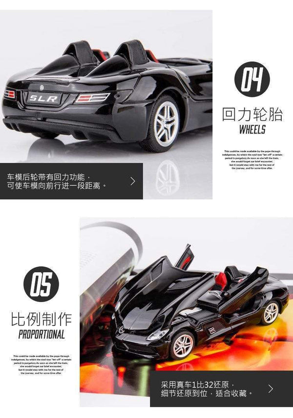 Planet Gates 1:32 Mercedes-Benz Slr Car Model Convertible Mclaren Super Sports Car Toy Car Model Simulation Ornaments Alloy Toy Car Boy Gift