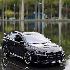 Planet Gates 1:32 Mitsubishi JDM Lancer Evo X Open Door With Sound and Light Alloy Toy Car Model Ornaments For Children Gifts