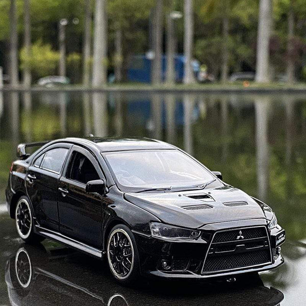 Planet Gates 1:32 Mitsubishi JDM Lancer Evo X Open Door With Sound and Light Alloy Toy Car Model Ornaments For Children Gifts
