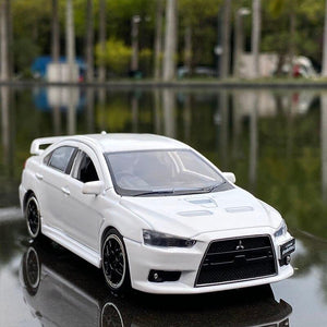 Planet Gates 1:32 Mitsubishi JDM Lancer Evo X Open Door With Sound and Light Alloy Toy Car Model Ornaments For Children Gifts