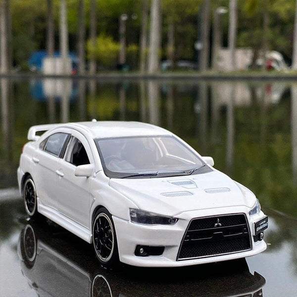 Planet Gates 1:32 Mitsubishi JDM Lancer Evo X Open Door With Sound and Light Alloy Toy Car Model Ornaments For Children Gifts