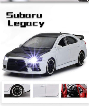 Planet Gates 1:32 Mitsubishi JDM Lancer Evo X Open Door With Sound and Light Alloy Toy Car Model Ornaments For Children Gifts