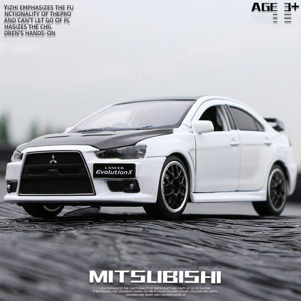 Planet Gates 1:32 Mitsubishi JDM Lancer Evo X Open Door With Sound and Light Alloy Toy Car Model Ornaments For Children Gifts