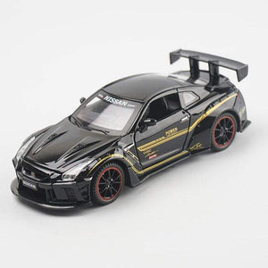 Planet Gates 1:32 Nissan Gtr Sports Car Alloy Car Model For Children Boy Metal Pull Back Toy Car Decoration Simulation Model Car Collection