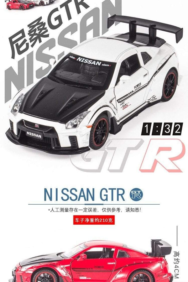 Planet Gates 1:32 Nissan Gtr Sports Car Alloy Car Model For Children Boy Metal Pull Back Toy Car Decoration Simulation Model Car Collection