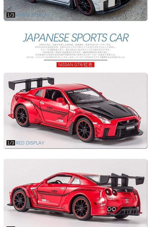 Planet Gates 1:32 Nissan Gtr Sports Car Alloy Car Model For Children Boy Metal Pull Back Toy Car Decoration Simulation Model Car Collection