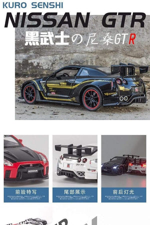 Planet Gates 1:32 Nissan Gtr Sports Car Alloy Car Model For Children Boy Metal Pull Back Toy Car Decoration Simulation Model Car Collection