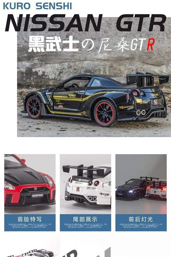 Planet Gates 1:32 Nissan Gtr Sports Car Alloy Car Model For Children Boy Metal Pull Back Toy Car Decoration Simulation Model Car Collection