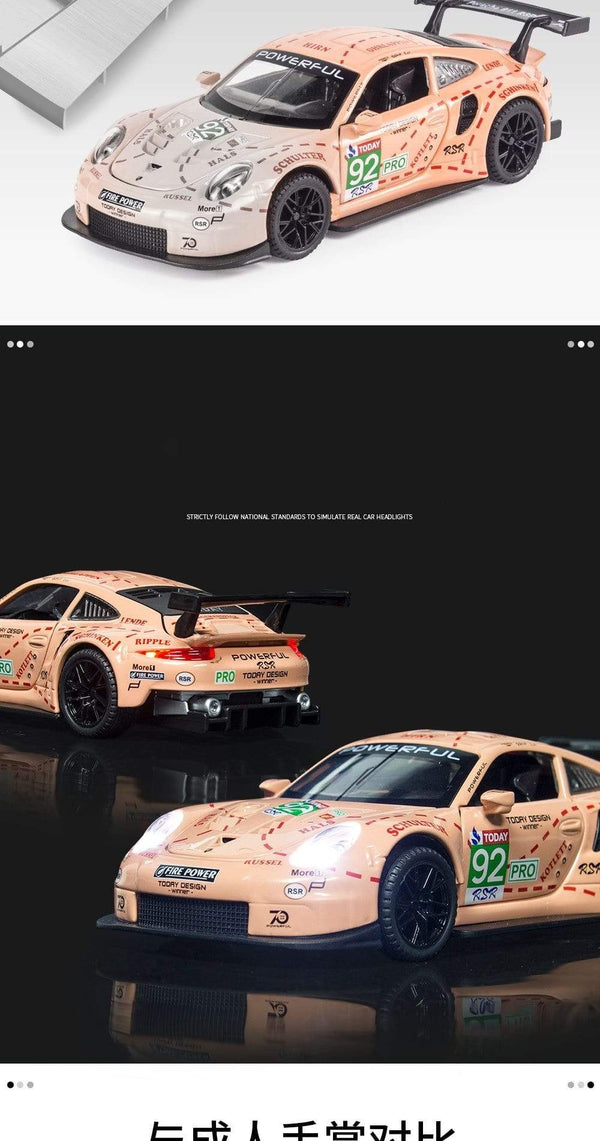 Planet Gates 1:32 Porsche 911 GT3 RSR blue car alloy car model simulation car decoration collection gift toy Die casting model boy toy