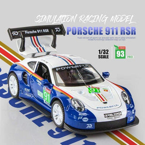 Planet Gates 1:32 Porsche 911 GT3 RSR blue car alloy car model simulation car decoration collection gift toy Die casting model boy toy