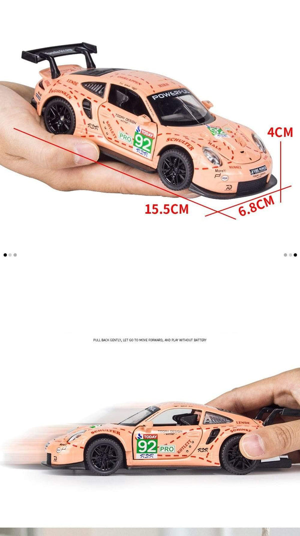 Planet Gates 1:32 Porsche 911 GT3 RSR blue car alloy car model simulation car decoration collection gift toy Die casting model boy toy