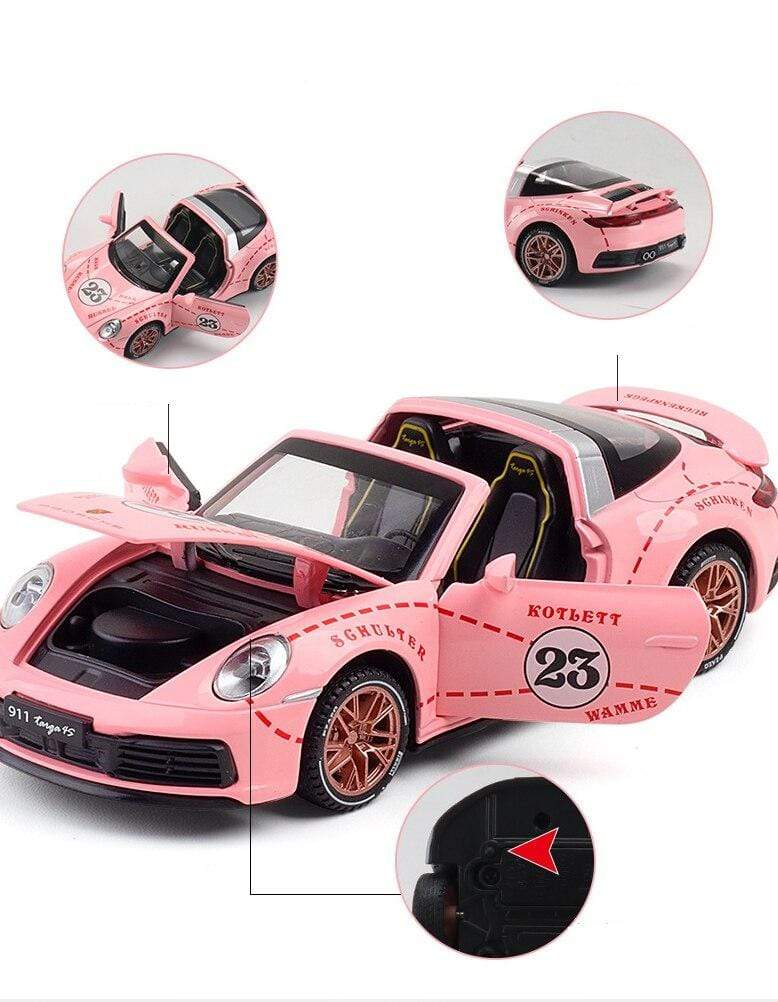 Planet Gates 1:32 Porsche 911 Targa 4S Alloy Car Model Diecast & Toy Vehicles Metal Toy Car Model Collection High Simulation Childrens Gift