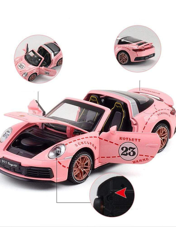 Planet Gates 1:32 Porsche 911 Targa 4S Alloy Car Model Diecast & Toy Vehicles Metal Toy Car Model Collection High Simulation Childrens Gift