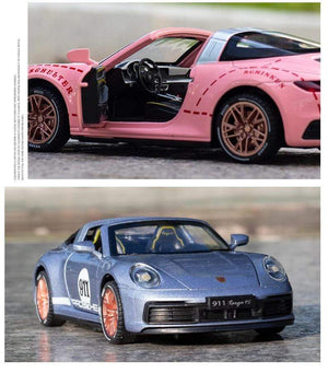Planet Gates 1:32 Porsche 911 Targa 4S Alloy Car Model Diecast & Toy Vehicles Metal Toy Car Model Collection High Simulation Childrens Gift