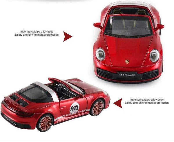 Planet Gates 1:32 Porsche 911 Targa 4S Alloy Car Model Diecast & Toy Vehicles Metal Toy Car Model Collection High Simulation Childrens Gift