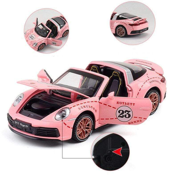 Planet Gates 1:32 Porsche 911 Targa 4S Alloy Car Model Diecast & Toy Vehicles Metal Toy Car Model Collection High Simulation Childrens Gift