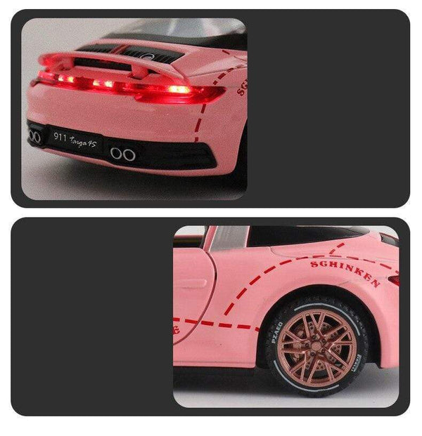 Planet Gates 1:32 Porsche 911 Targa 4S Alloy Car Model Diecast & Toy Vehicles Metal Toy Car Model Collection High Simulation Childrens Gift