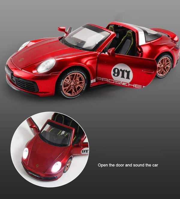 Planet Gates 1:32 Porsche 911 Targa 4S Alloy Car Model Diecast & Toy Vehicles Metal Toy Car Model Collection High Simulation Childrens Gift