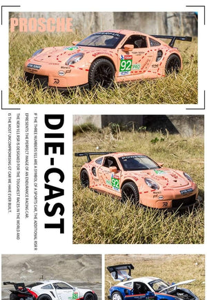 Planet Gates 1:32 Porsches 911 RSR Alloy Racing Car Model Diecast  Metal Toy Vehicles Car Model Collection High Simulation Childrens Toy Gift