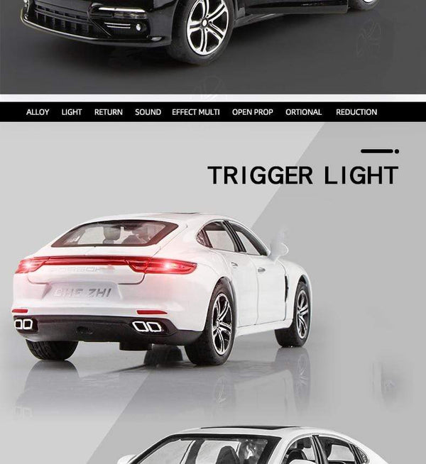 Planet Gates 1:32 Porsches Panamera Coupe Alloy Car Model Diecasts Toy Vehicles Metal Car Model Simulation Sound Light Collection Kids Gift