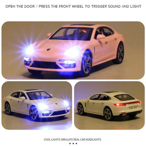 Planet Gates 1:32 Porsches Panamera Coupe Alloy Car Model Diecasts Toy Vehicles Metal Car Model Simulation Sound Light Collection Kids Gift