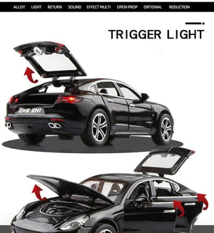 Planet Gates 1:32 Porsches Panamera Coupe Alloy Car Model Diecasts Toy Vehicles Metal Car Model Simulation Sound Light Collection Kids Gift