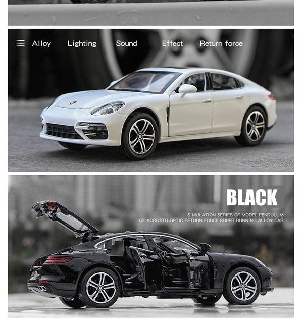 Planet Gates 1:32 Porsches Panamera Coupe Alloy Car Model Diecasts Toy Vehicles Metal Car Model Simulation Sound Light Collection Kids Gift