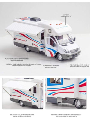 Planet Gates 1:32 Scale Sprinter Luxury Motorhome Recreational Vehicle RV Trailer Caravan Alloy Metal Diecast Car Model Babys Toys Collection