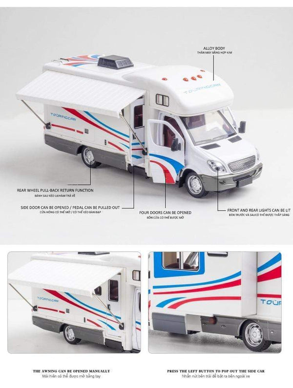 Planet Gates 1:32 Scale Sprinter Luxury Motorhome Recreational Vehicle RV Trailer Caravan Alloy Metal Diecast Car Model Babys Toys Collection