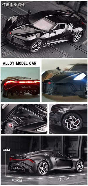 Planet Gates 1:32 Simulation Bugatti Black Dragon Sports Car Model Alloy Car Model Metal Toy Car Boy Gift Car Decoration Jewelry Collection