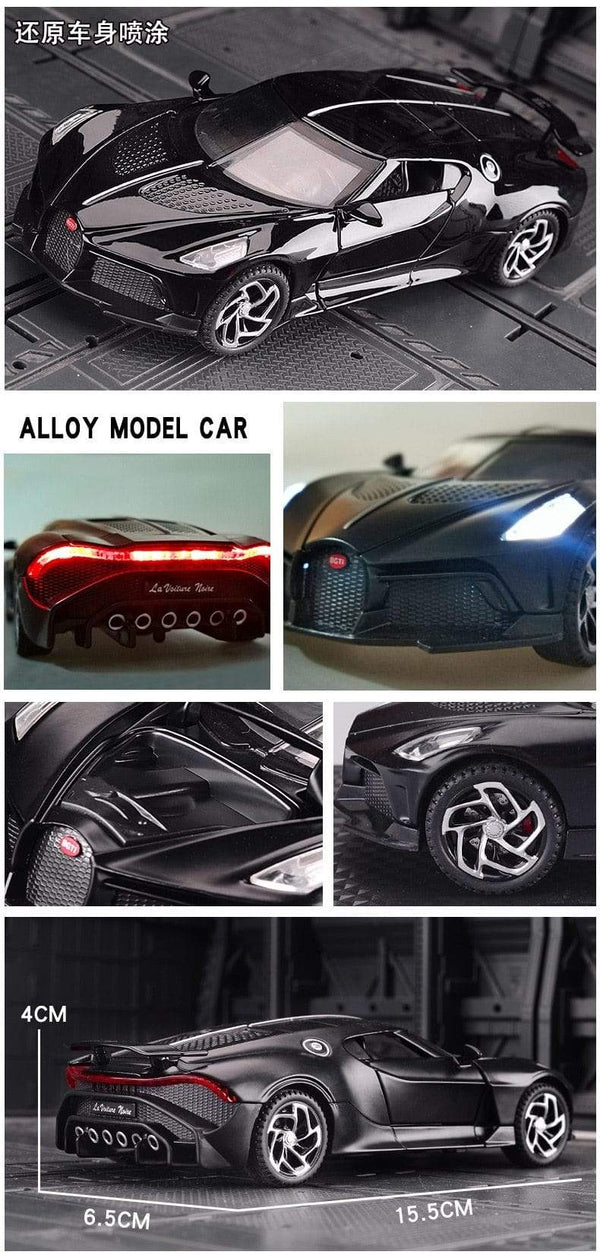 Planet Gates 1:32 Simulation Bugatti Black Dragon Sports Car Model Alloy Car Model Metal Toy Car Boy Gift Car Decoration Jewelry Collection