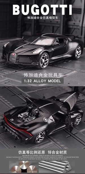Planet Gates 1:32 Simulation Bugatti Black Dragon Sports Car Model Alloy Car Model Metal Toy Car Boy Gift Car Decoration Jewelry Collection