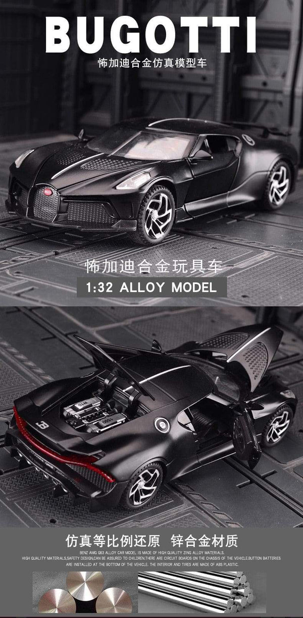 Planet Gates 1:32 Simulation Bugatti Black Dragon Sports Car Model Alloy Car Model Metal Toy Car Boy Gift Car Decoration Jewelry Collection